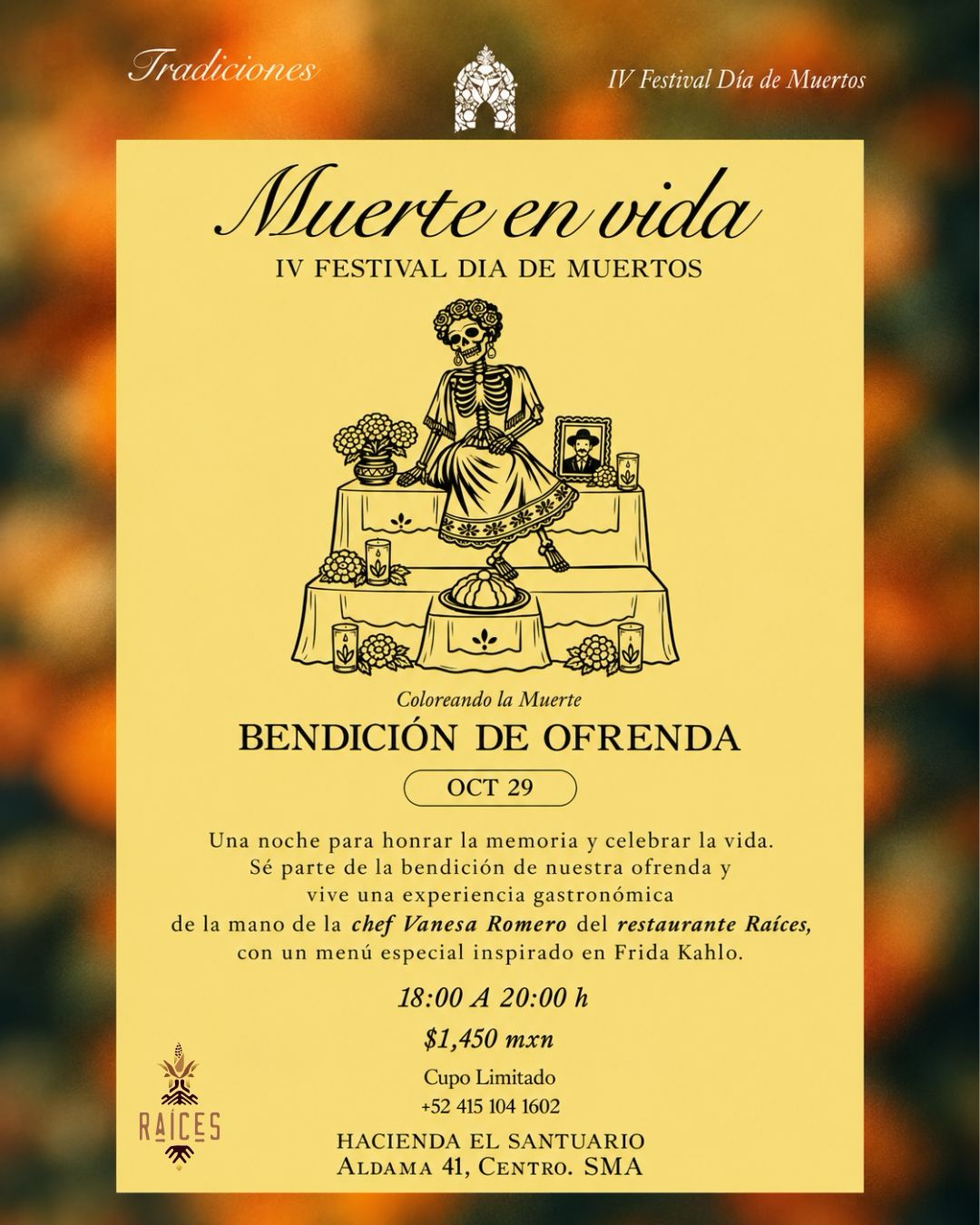 Bendición de Ofrenda — Muerte en vida